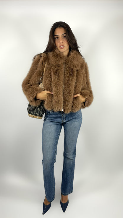 Fausse fourrure marron