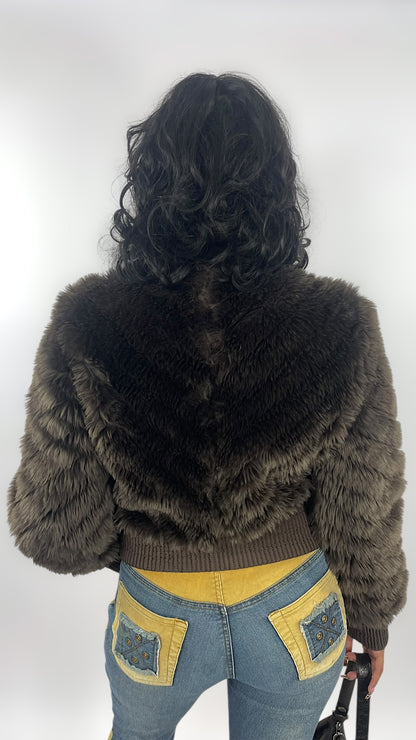 Veste fausse fourrure