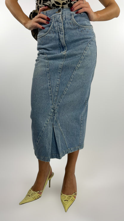 Jupe en jean longue