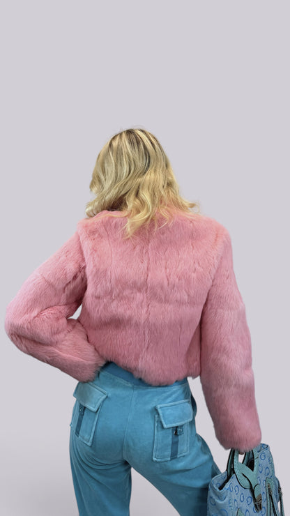 Veste Fourrure rose