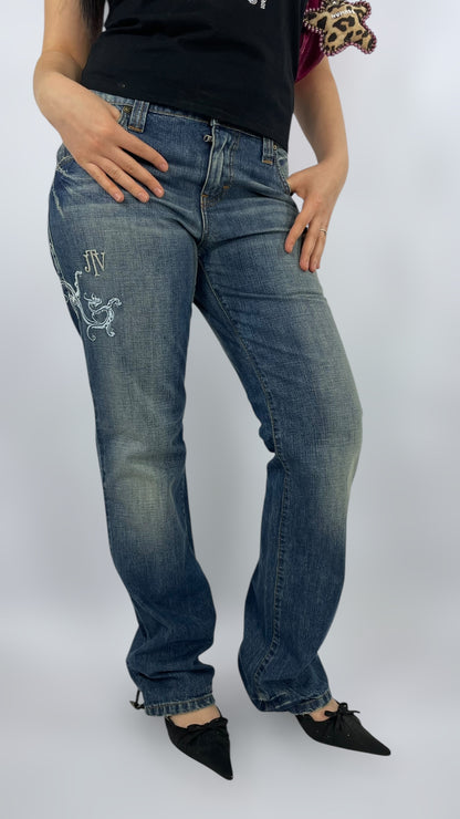 Jean droit taille basse