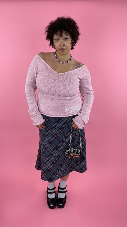 Jupe mi-longue tartan