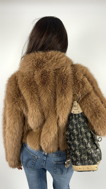 Fausse fourrure marron