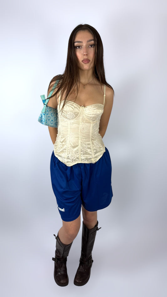 Short sport bleu