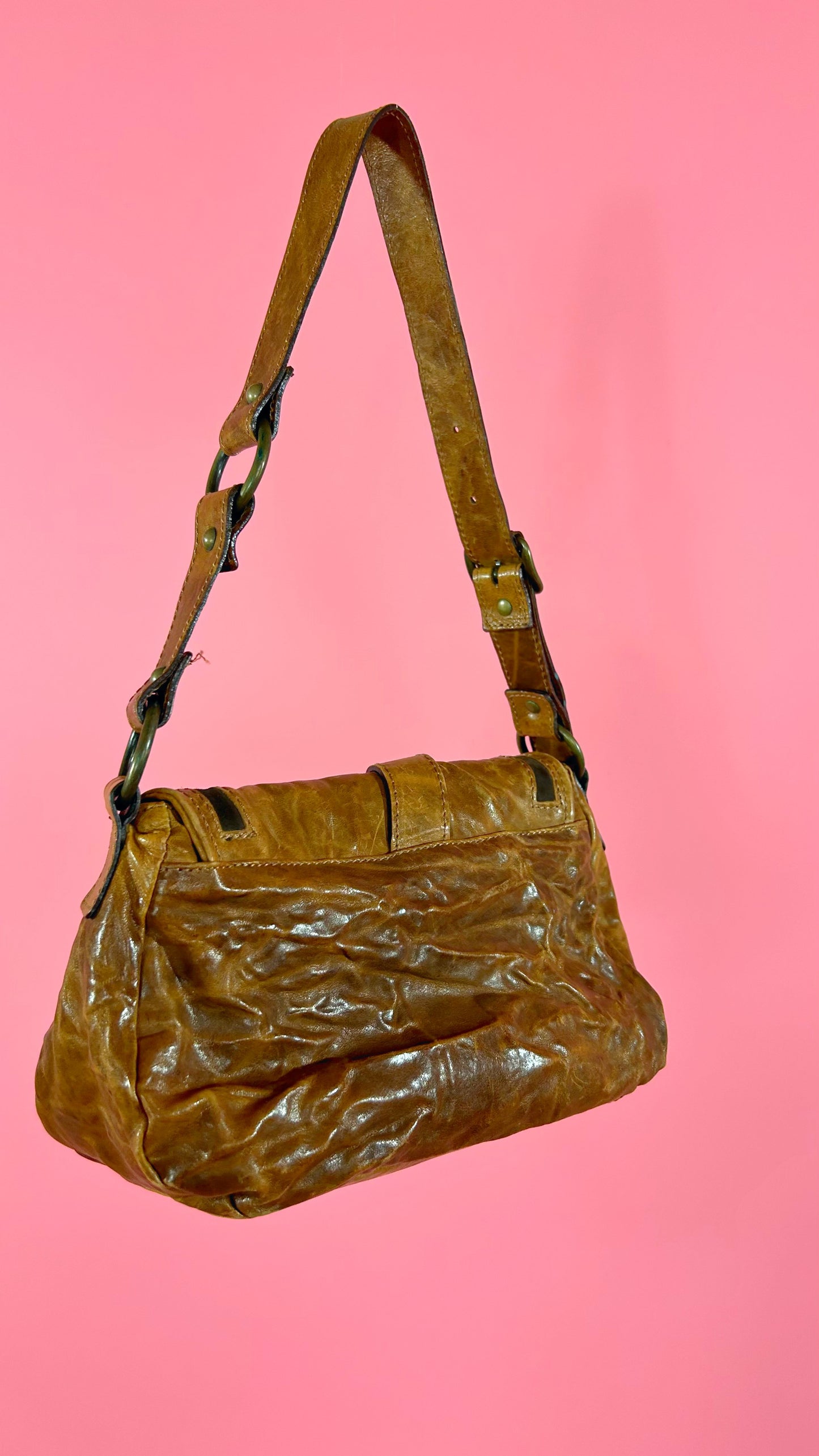 Sac marron Janet & Janet en cuir