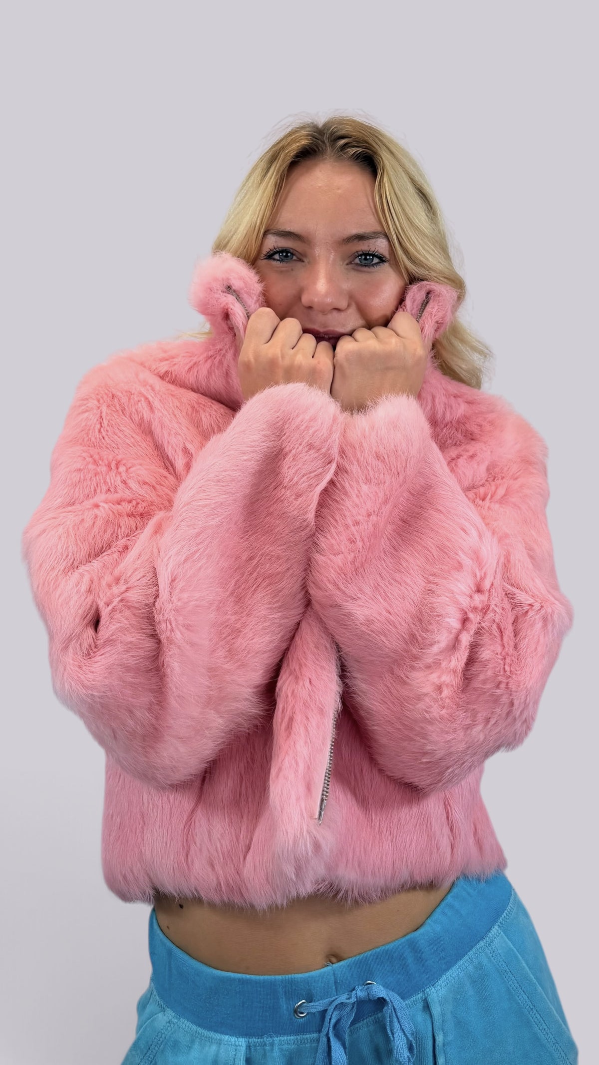 Veste Fourrure rose