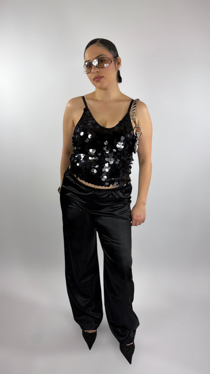 Pantalon satiné