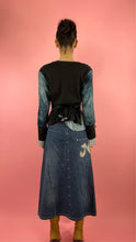 Charger l&#39;image dans la galerie, Jupe longue jean vintage
