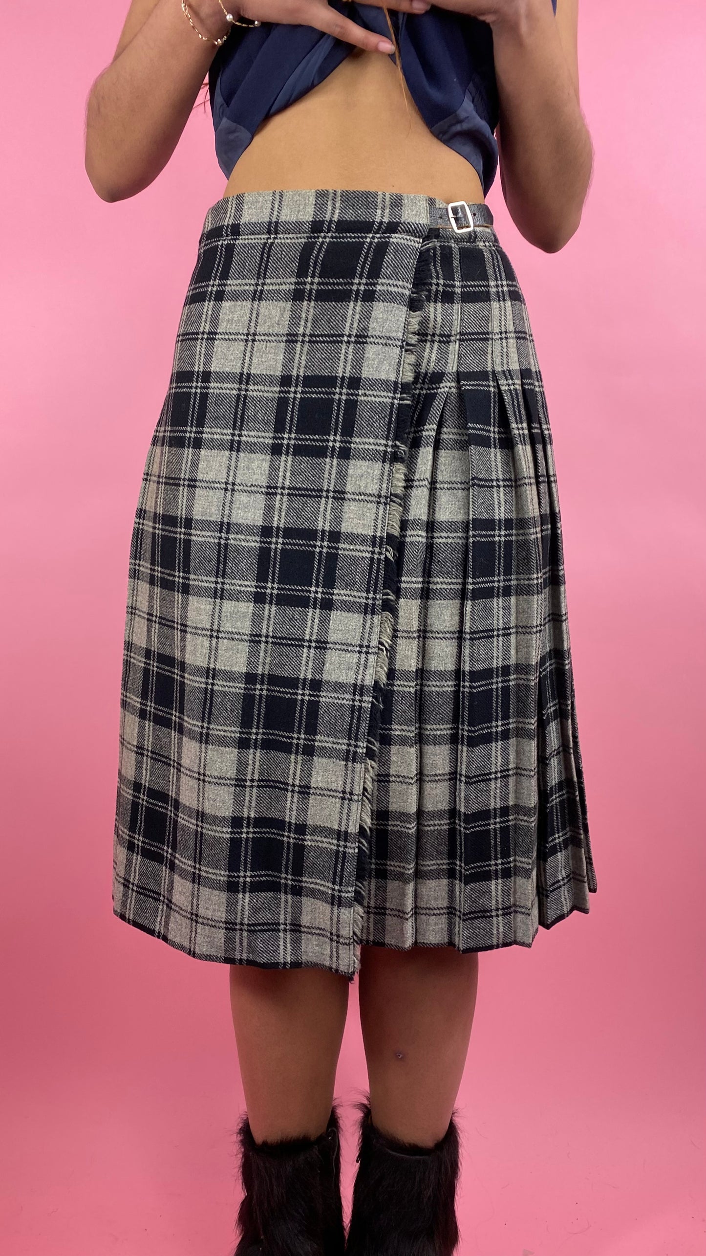 Jupe kilt en pure laine