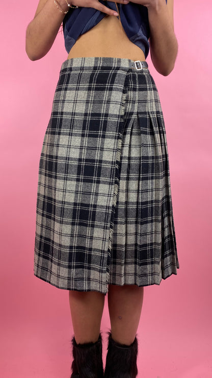 Jupe kilt en pure laine