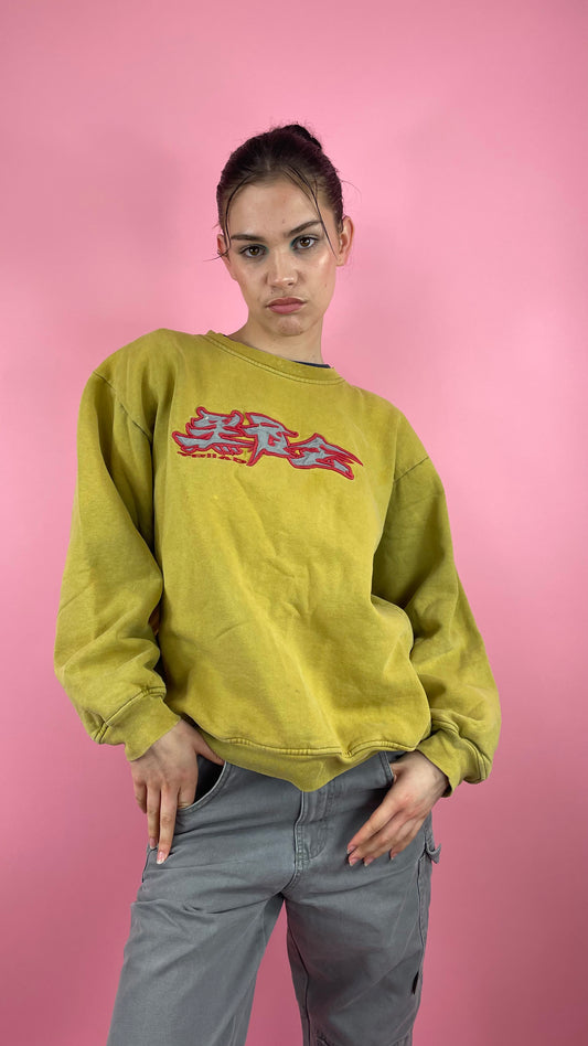 Sweat oversize jaune