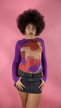 Load image into Gallery viewer, Top violet imprimé
